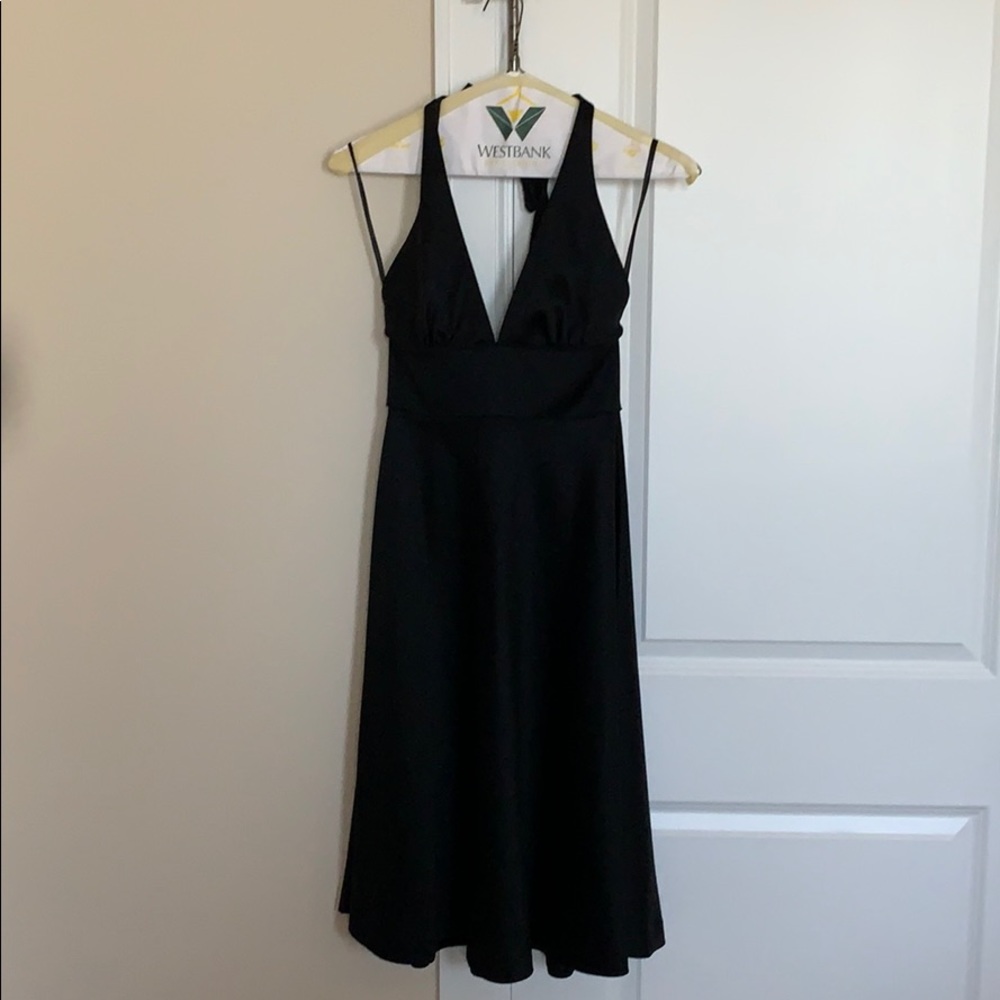 Black halter dress